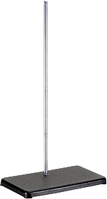 Lab 支持站 – Cast iron base with steel rod centered at the back of the base.